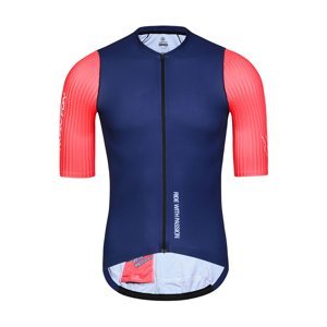 MONTON Cyklistický dres s krátkym rukávom - KUWAI - ružová/modrá