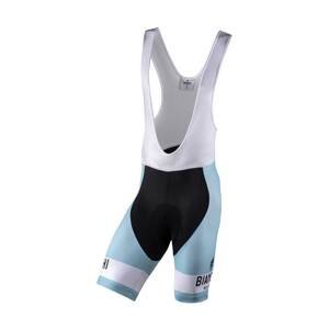BIANCHI MILANO Cyklistické nohavice krátke bez trakov - PELAU - čierna/svetlo modrá XL
