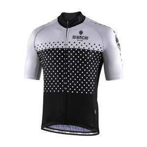 BIANCHI MILANO Cyklistický dres s krátkym rukávom - QUIRRA - čierna/biela