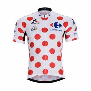 BONAVELO Cyklistický dres s krátkym rukávom - TOUR DE FRANCE  - biela/červená XL
