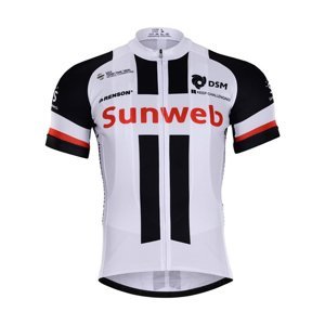 BONAVELO Cyklistický dres s krátkym rukávom - SUNWEB 2018 - čierna/biela