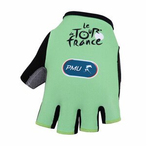BONAVELO Cyklistické rukavice krátkoprsté - TOUR DE FRANCE - zelená