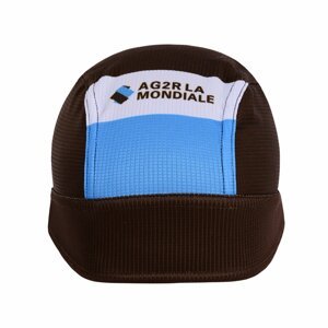 BONAVELO Cyklistická bandana - AG2R 2019 - hnedá/biela/modrá UNI