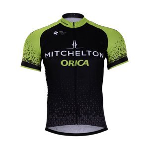 BONAVELO Cyklistický dres s krátkym rukávom - ORICA 2018 - čierna/zelená XS