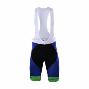BONAVELO Cyklistické nohavice krátke s trakmi - ORICA 2017 - modrá/čierna XS