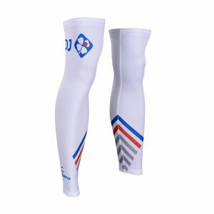 BONAVELO Cyklistické návleky na nohy - GROUPAMA FDJ - biela XL