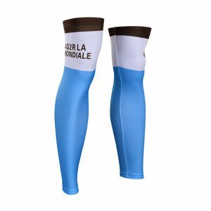 BONAVELO Cyklistické návleky na nohy - AG2R - biela/modrá/hnedá XL