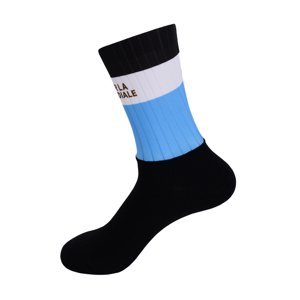 BONAVELO Cyklistické ponožky klasické - AG2R 2019 - čierna/biela/modrá L-XL