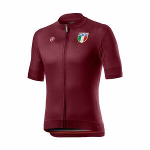 CASTELLI Cyklistický dres s krátkym rukávom - ITALIA 20 - bordová