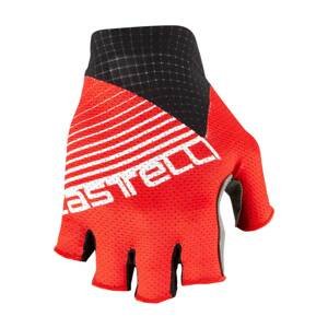 CASTELLI Cyklistické rukavice krátkoprsté - COMPETIZIONE - červená M