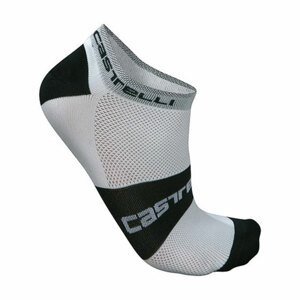 CASTELLI Cyklistické ponožky členkové - LOWBOY - čierna/biela S-M