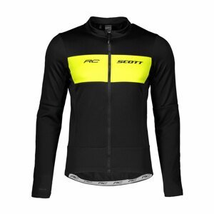SCOTT Cyklistická zateplená bunda - RC WARM HYBRID WB - žltá/čierna M