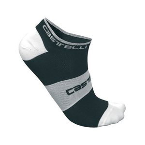 CASTELLI Cyklistické ponožky členkové - LOWBOY - biela/čierna 2XL