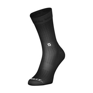 SCOTT Cyklistické ponožky klasické - PERFORMANCE CREW - čierna/biela 42-44