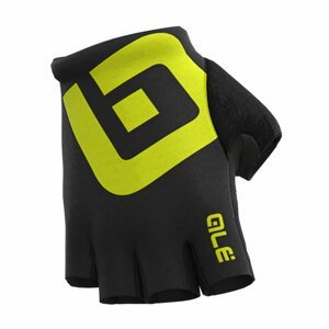 ALÉ Cyklistické rukavice krátkoprsté - AIR - čierna/žltá