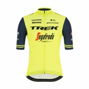 SANTINI Cyklistický dres s krátkym rukávom - TREK SEGAFREDO 2020 - čierna/žltá