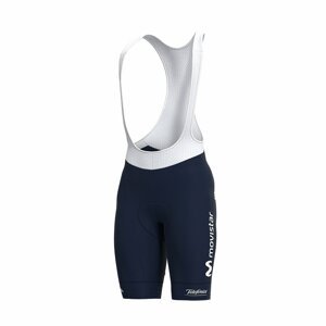ALÉ Cyklistické nohavice krátke s trakmi - MOVISTAR 2021 PRIME - modrá L