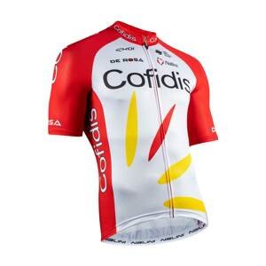 NALINI Cyklistický dres s krátkym rukávom - COFIDIS 2020 - biela/červená M