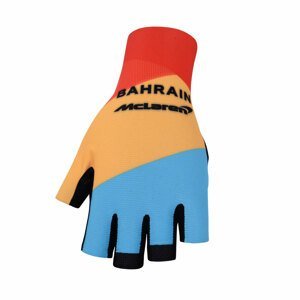 BONAVELO Cyklistické rukavice krátkoprsté - BAHRAIN MCLAREN - žltá/červená XL