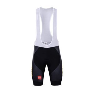 BONAVELO Cyklistické nohavice krátke s trakmi - JUMBO-VISMA 2020 - čierna XL