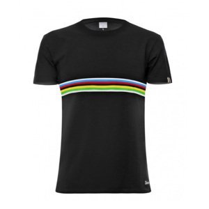 SANTINI Cyklistické tričko s krátkym rukávom - UCI - čierna