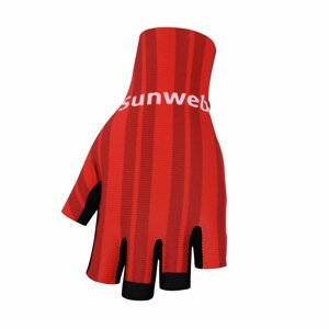 BONAVELO Cyklistické rukavice krátkoprsté - SUNWEB 2020 - červená L