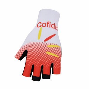 BONAVELO Cyklistické rukavice krátkoprsté - COFIDIS 2020 - biela/červená S