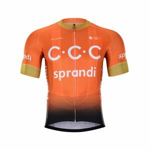 BONAVELO Cyklistický dres s krátkym rukávom - CCC 2020 - oranžová 4XL