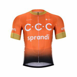 BONAVELO Cyklistický dres s krátkym rukávom - CCC 2020 - oranžová 2XL