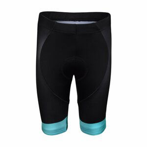 BONAVELO Cyklistické nohavice krátke bez trakov - BORA 2020 KIDS - čierna/zelená XS-125cm