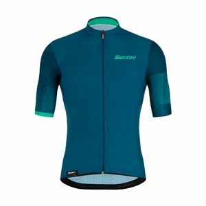 SANTINI Cyklistický dres s krátkym rukávom - MITO SPILLO - modrá/zelená