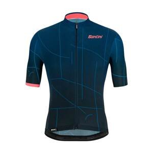 SANTINI Cyklistický dres s krátkym rukávom - TONO PURO - ružová/modrá