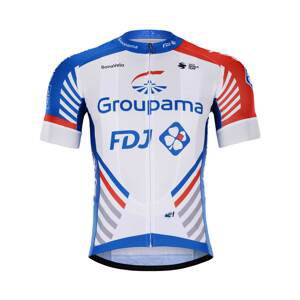BONAVELO Cyklistický dres s krátkym rukávom - GROUPAMA FDJ 2020 - červená/biela/modrá L