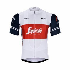 BONAVELO Cyklistický dres s krátkym rukávom - TREK 2020 - biela/červená/modrá XS