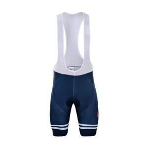 BONAVELO Cyklistické nohavice krátke s trakmi - TREK 2020 - modrá M