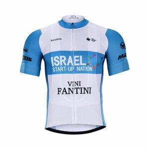 BONAVELO Cyklistický dres s krátkym rukávom - ISRAEL 2020 - biela/modrá M