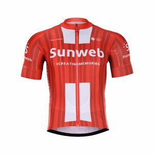 BONAVELO Cyklistický dres s krátkym rukávom - SUNWEB 2020 - červená XL
