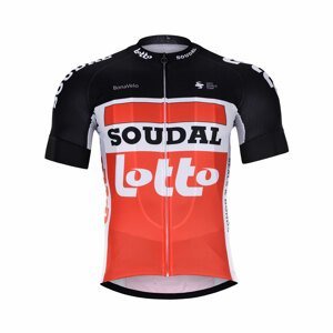 BONAVELO Cyklistický dres s krátkym rukávom - LOTTO SOUDAL 2020 - červená/čierna L