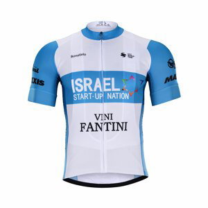 BONAVELO Cyklistický dres s krátkym rukávom - ISRAEL 2020 - modrá/biela XS
