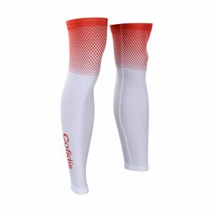 BONAVELO Cyklistické návleky na nohy - COFIDIS 2020 - biela/červená M