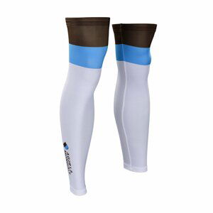 BONAVELO Cyklistické návleky na nohy - AG2R 2020 - modrá/biela/hnedá L