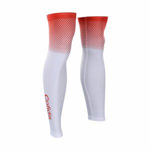 BONAVELO Cyklistické návleky na nohy - COFIDIS 2020 - biela/červená L
