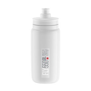 ELITE Cyklistická fľaša na vodu - FLY 550 ml - biela/šedá