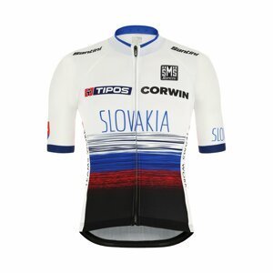 SANTINI Cyklistický dres s krátkym rukávom - TEAM SLOVAKIA 2020 - červená/modrá/biela M