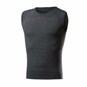 BIOTEX Cyklistické tričko bez rukávov - CANOTTA + CARBON - čierna XL-2XL