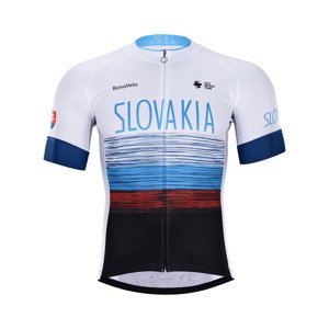 BONAVELO Cyklistický dres s krátkym rukávom - SLOVAKIA 2022 - červená/biela/čierna/modrá