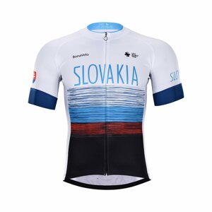 BONAVELO Cyklistický dres s krátkym rukávom - SLOVAKIA - čierna/červená/modrá/biela 6XL