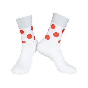 BONAVELO Cyklistické ponožky klasické - TOUR DE FRANCE - biela/červená S-M