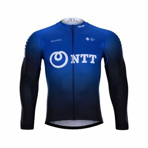 BONAVELO Cyklistický dres s dlhým rukávom letný - NTT 2020 SUMMER - modrá/čierna M