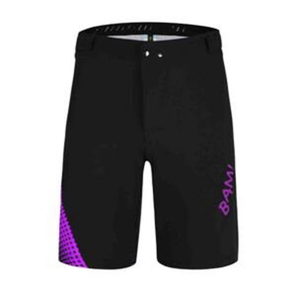 MONTON Cyklistické nohavice krátke bez trakov - BAM MTB - čierna/fialová